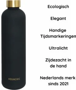 Aquachic - 1L Waterfles Met 2 Doppen En Tijdsmarkeringen - Lekvrij & Licht - Duurzaam - Nederlands Merk - Drink Fles / Bidon- Zwart 1 Liter 13 Aquachic - 1L Waterfles Met 2 Doppen En Tijdsmarkeringen - Lekvrij & Licht - Duurzaam - Nederlands Merk - Drink Fles / Bidon- Zwart 1 Liter -Barbecues Verkoopwinkel 1012x1200 2