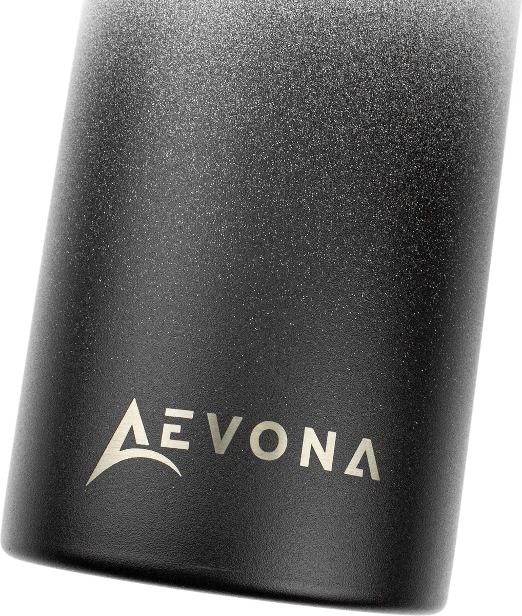 Aevona Waterfles Met Rietje - Thermosfles - Incl 2 Doppen - RVS - 1 Liter 2 Aevona Waterfles Met Rietje - Thermosfles - Incl 2 Doppen - RVS - 1 Liter - Afbeelding 2