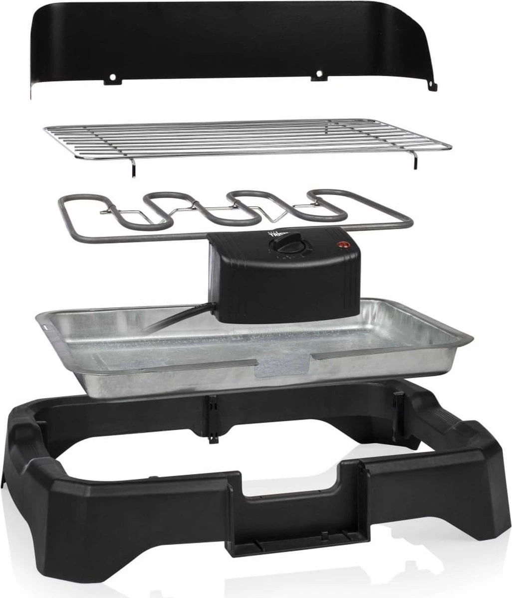 Tristar BQ-2824 Elektrische Barbecue - Tafel BBQ 34,5 X 23 Cm - Regelbare Thermostaat - 2000 Watt - Zwart 6 Tristar BQ-2824 Elektrische Barbecue - Tafel BBQ 34,5 X 23 Cm - Regelbare Thermostaat - 2000 Watt - Zwart - Afbeelding 6