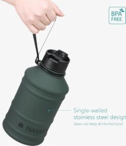 Navaris Waterfles Van Roestvrij Staal - Drinkfles - 2L - Extra Grote Roestvrijstalen Fles Met Drinkdop - Ideaal Tijdens Het Sporten - BPA-vrij -Barbecues Verkoopwinkel 1041x1200 1