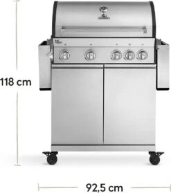 Burnhard Gas BBQ Big FRED Deluxe - 4 Branders - Incl. Keramische Infraroodbrander & Afdekhoes - Deluxe -Barbecues Verkoopwinkel 1061x1200