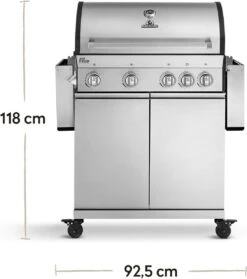Burnhard Gas BBQ Big FRED Deluxe - 4 Branders - Incl. Keramische Infraroodbrander & Afdekhoes - Deluxe -Barbecues Verkoopwinkel 1063x1200 1