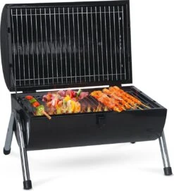 MaxxGarden BBQ - Houtskool Barbecue - Smoker Barbecue - Grilloppervlak (LxB) 38 X 52 Cm - Met Dubbel Grill Vlak - Zwart
