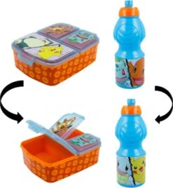 Star Pokémon Multi Brooddoos/broodtrommel + Drinkfles - 400 Ml