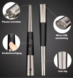 Oplaadbare Lange Elektrische Aansteker - Duurzame Plasma Aansteker – Luxe Aansteker - Inclusief Cadeauverpakking - BBQ – Kaarsen - Zwart -Barbecues Verkoopwinkel 1123x1200 1