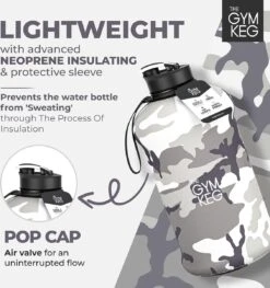 THE GYM KEG 2.2L Gym Waterfles Met Tas En Handvat Herbruikbare Sport Waterfles Fitness Workout Yoga Ecologische BPA-vrij -Barbecues Verkoopwinkel 1129x1200 2