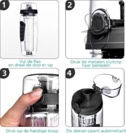 Merkloos Waterfles - Drinkfles - Waterfles Met Fruit Infuser – Zwart - 900ML 13 Merkloos Waterfles - Drinkfles - Waterfles Met Fruit Infuser – Zwart - 900ML -Barbecues Verkoopwinkel 1134x1200 3