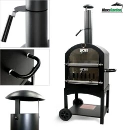 MaxxGarden Pizza Oven Buiten - Houtskool – Incl. Pizzasteen - 45x65x158cm -Barbecues Verkoopwinkel 1137x1200 2