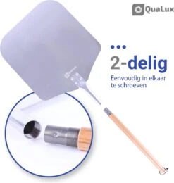 Qualux Pizzaschep Tweedelig – Pizzaschep Voor BBQ – Ophangbaar – Hout/rvs -Barbecues Verkoopwinkel 1139x1200