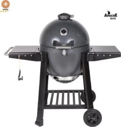 Apache Grill 21 Inch Kamado BBQ Egg | Houtskool | Zwart | Ø 50cm Grill Oppervlak | Dubbelwandig & Geïsoleerd