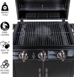 MaxxGarden Gas Barbecue - 3 Branders - Incl. Gratis BBQ Set -Barbecues Verkoopwinkel 1154x1200