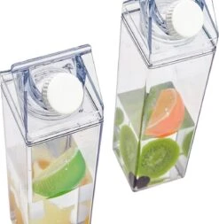 2 X DOPDOP Transparante Drinkfles BUNDEL - Melkfles - Waterfles - Dop