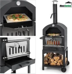 MaxxGarden Pizza Oven - Smoker Barbecue Op Hout, Houtskool Of Pellets - 45 X 65 X 158cm -Barbecues Verkoopwinkel 1175x1200 2