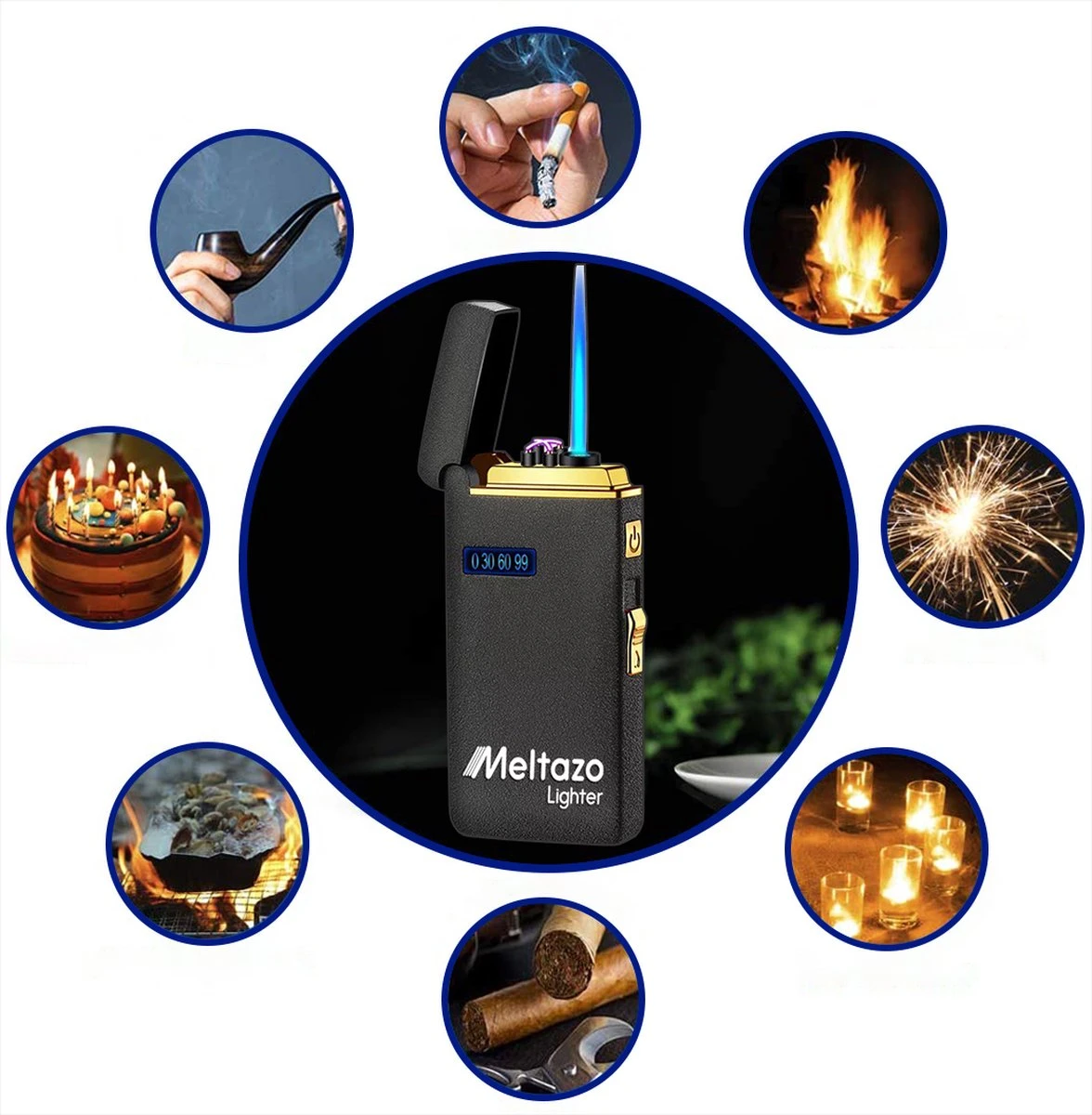 MELTAZO Elektrische Aansteker, Aansteker Gas, Electric Lighter, Gasaansteker Navulbaar, Elektronische Aansteker, Aansteker Plasma, Aansteker Vuurwerk, USB Aansteker Plasma, 2-in-1 Aansteker Voor Sigaretten Camping Kaarsen - 2023 Editie 5 MELTAZO Elektrische Aansteker, Aansteker Gas, Electric Lighter, Gasaansteker Navulbaar, Elektronische Aansteker, Aansteker Plasma, Aansteker Vuurwerk, USB Aansteker Plasma, 2-in-1 Aansteker Voor Sigaretten Camping Kaarsen - 2023 Editie - Afbeelding 5