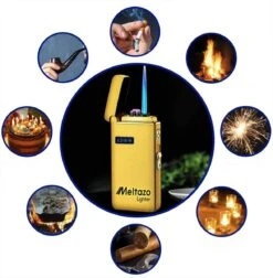 MELTAZO Elektrische Aansteker, Aansteker Gas, Electric Lighter, Gasaansteker Navulbaar, Elektronische Aansteker, Aansteker Plasma, Aansteker Vuurwerk, USB Aansteker Plasma, 2-in-1 Aansteker Voor Sigaretten Camping Kaarsen - 2023 Editie -Barbecues Verkoopwinkel 1176x1200 6