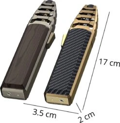 Merkloos Turbo Jetflame Aansteker - Gasbrander - Vuurwerk Torch - Crème Brûlée Brander - BBQ En Sigaren Aansteker - Windproof - Walnoothout Met Grijze Metalen Behuizing -Barbecues Verkoopwinkel 1177x1200 1