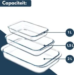 VAIVE 3-delige Ovenschaal Set - Rechthoekig - Glas -Barbecues Verkoopwinkel 1178x1200 6