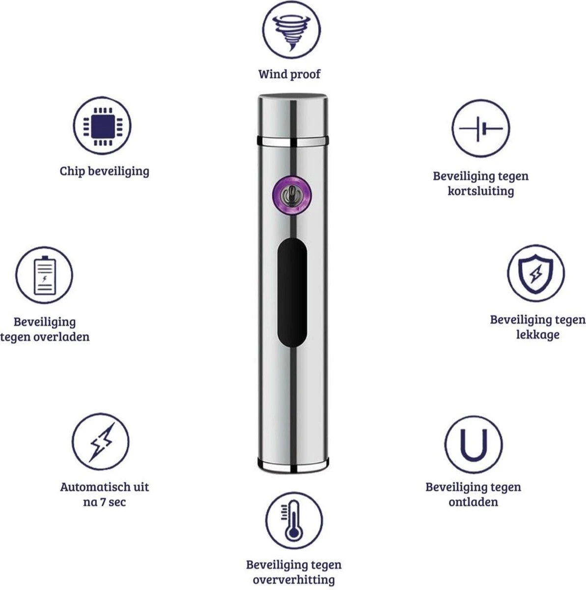 Allkinds Oplaadbare Elektrische Aansteker - USB Plasma Aansteker - Duurzaam - Windbestendig - Zwart 2 Allkinds Oplaadbare Elektrische Aansteker - USB Plasma Aansteker - Duurzaam - Windbestendig - Zwart - Afbeelding 2