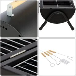 MaxxGarden BBQ - Houtskool Barbecue - Smoker Barbecue - Grilloppervlak (LxB) 38 X 52 Cm - Met Dubbel Grill Vlak - Zwart -Barbecues Verkoopwinkel 1196x1200 1