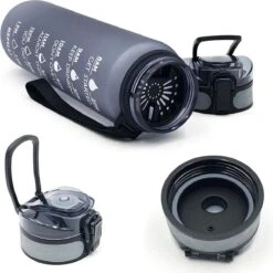 Lopoleis Drinkfles - Waterfles 1 Liter - Motivatie Waterfles Met Tijdsmarkering - Water Bottle - BPA Vrij -Barbecues Verkoopwinkel 1198x1200 20