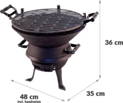 Potkachel Houtskoolbarbecue - 35 Cm - Gietijzer -Barbecues Verkoopwinkel 1200x1000