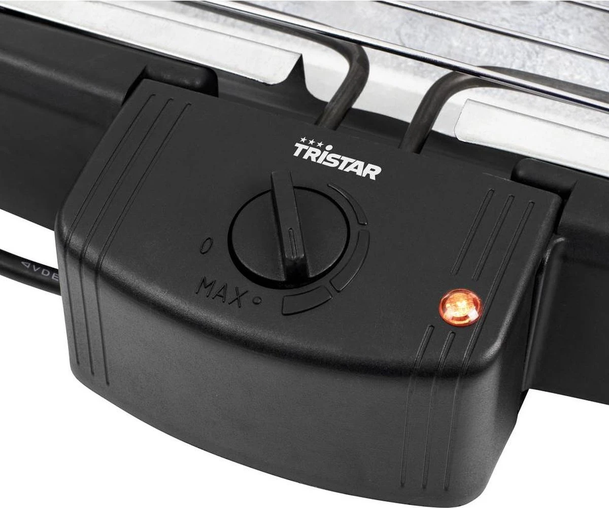 Tristar BQ-2824 Elektrische Barbecue - Tafel BBQ 34,5 X 23 Cm - Regelbare Thermostaat - 2000 Watt - Zwart 5 Tristar BQ-2824 Elektrische Barbecue - Tafel BBQ 34,5 X 23 Cm - Regelbare Thermostaat - 2000 Watt - Zwart - Afbeelding 5
