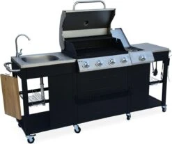 Alice's Garden Gas BBQ D'Artagnan - Zwart - 5 Branders - Buitenkeuken -Barbecues Verkoopwinkel 1200x1005
