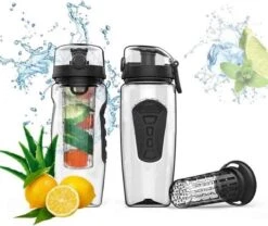 Merkloos Waterfles Met Fruit Infuser - 900ml- 100% BPA Vrij - Zwart - Sportfles - Detox Waterfles-Waterfles Met Fruit Filter -Barbecues Verkoopwinkel 1200x1012 3