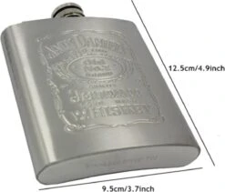 Merkloos Maxium Jack Daniels Heupfles - Zilver - RVS - Drankfles - Flacon - Zakfles - Zakflacon - Drankflacon - Heupfles - Veldfles - Incl. Trechter En Bekertjes -Barbecues Verkoopwinkel 1200x1025 2