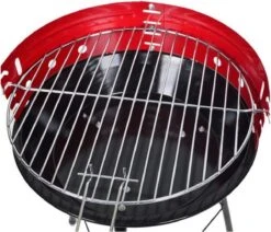 Houtskoolbarbecue Ø33 Cm | Verstelbare Grill BBQ | Halfopen | Zwart / Rood -Barbecues Verkoopwinkel 1200x1028
