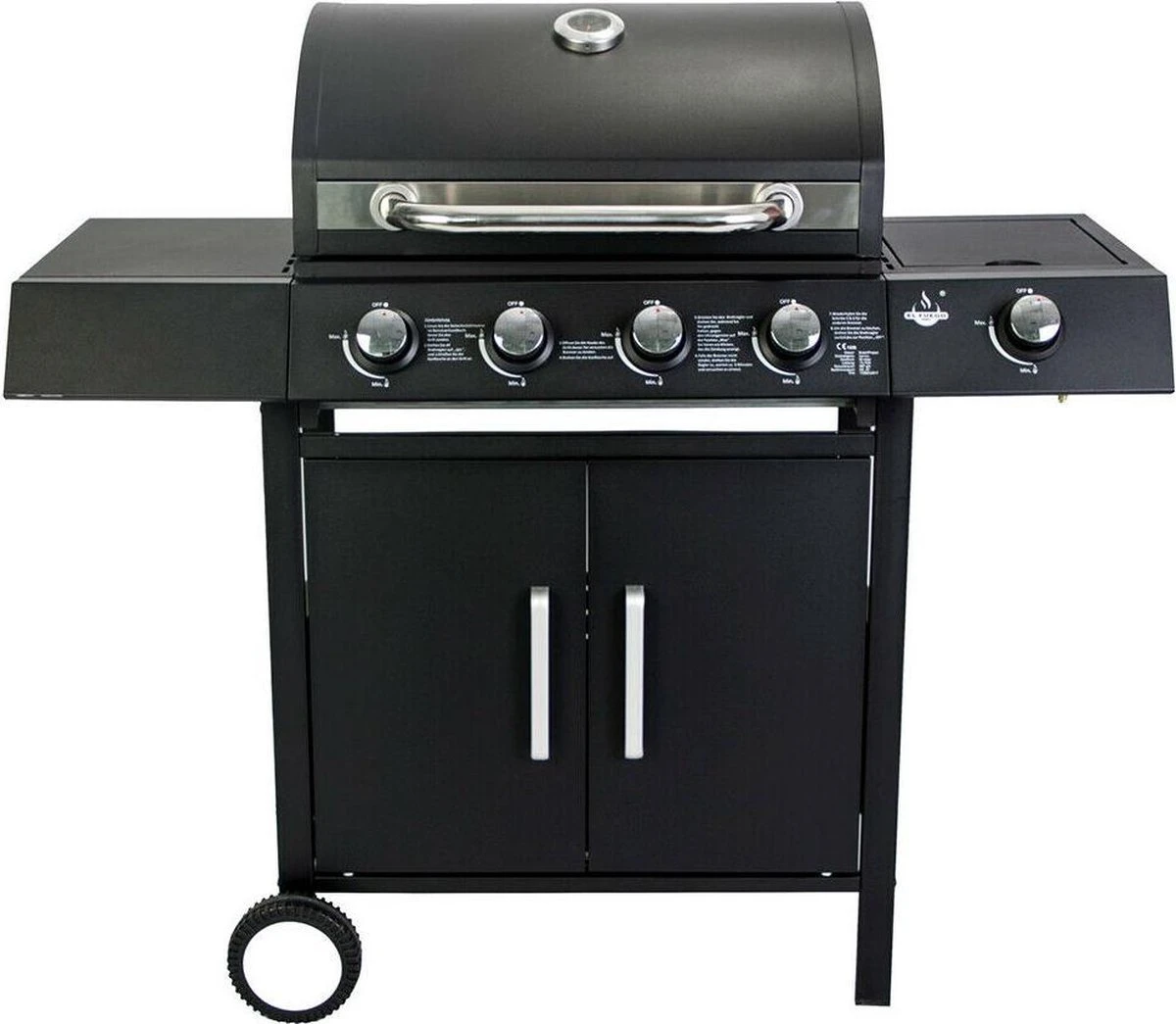 El Fuego San Angelo 4.1 Gasbarbecue - 5 Branders - Zwart 1 El Fuego San Angelo 4.1 Gasbarbecue - 5 Branders - Zwart