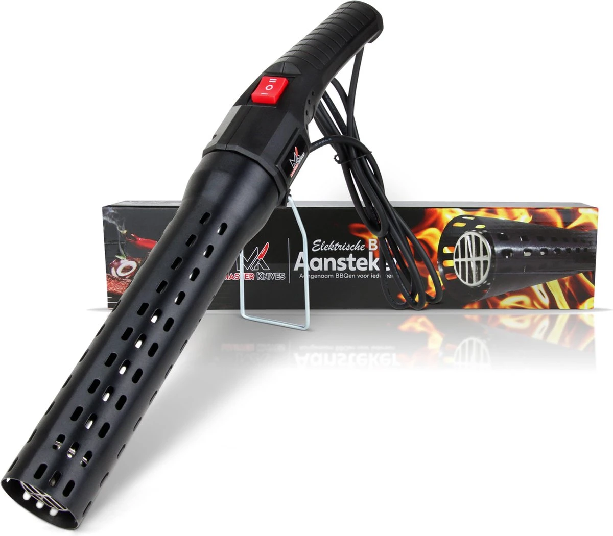 Master Knives BBQ Aansteker Electrisch - BBQ Accesoires - Zwarte BBQ Starter - Looftlighter 1 Master Knives BBQ Aansteker Electrisch - BBQ Accesoires - Zwarte BBQ Starter - Looftlighter