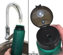 Drinkfles 1 Liter Volwassenen - Sport Bidon Drinkbus 1000ml - Donkergroen - King Mungo KMDF020 -Barbecues Verkoopwinkel 1200x1050 7