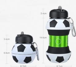 Merkloos Opvouwbare Drinkfles - Sport Waterfles 550 Ml - Opvouwbare Waterfles - Voetbal Bidon - Sportbidon - Sport Accessoire - Drinkfles Kopen -Barbecues Verkoopwinkel 1200x1061