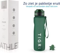 TIGR The Athlete - Drinkfles - Waterfles Met Fruit Filter - 1000ml - Groen - Met Mengbal Voor Shakes -Barbecues Verkoopwinkel 1200x1068 3