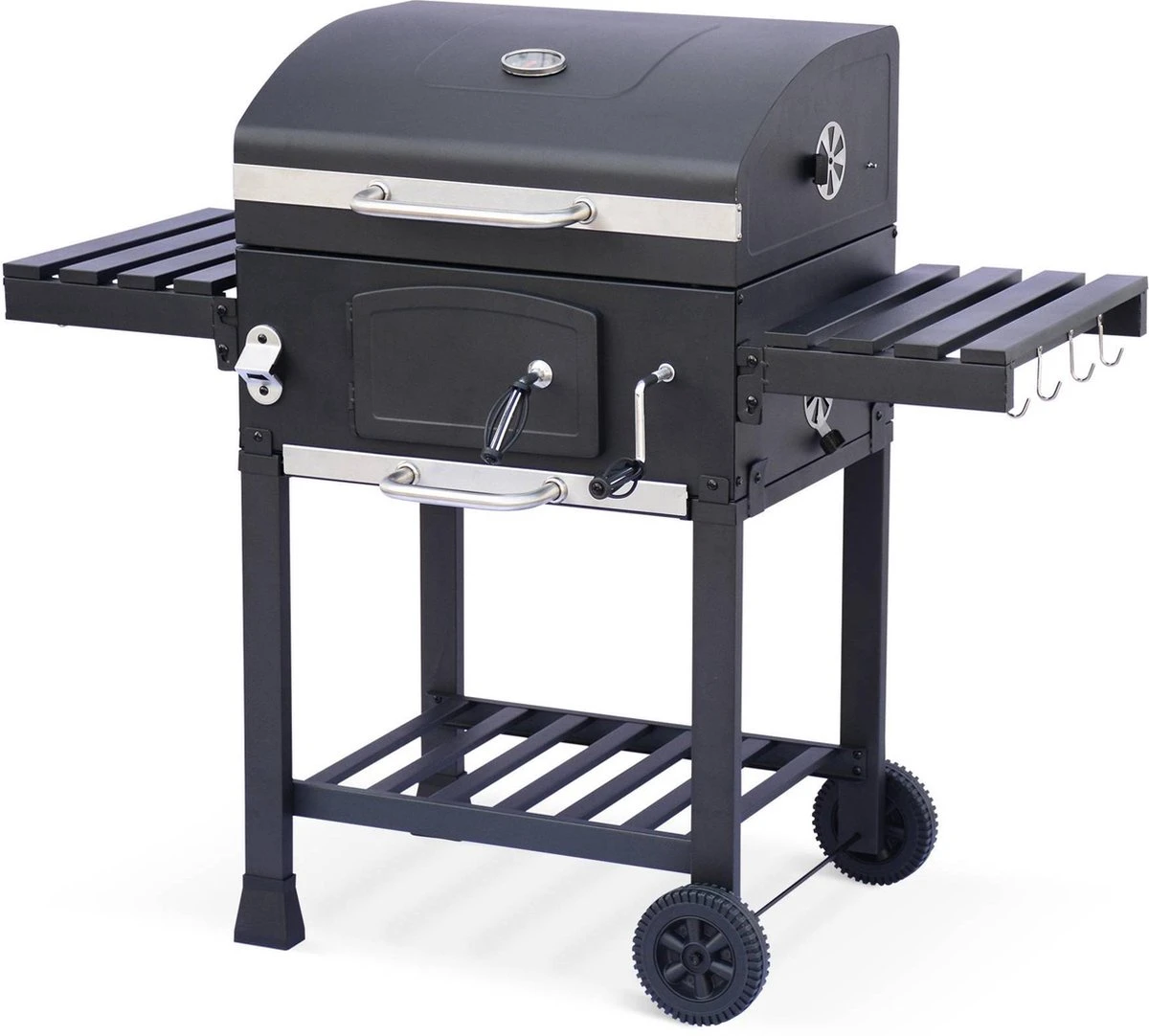 Alice's Garden Houtskool BBQ Bernard - Smoker - Verstelbare Houtskoolbak - Zwart 1 Alice's Garden Houtskool BBQ Bernard - Smoker - Verstelbare Houtskoolbak - Zwart