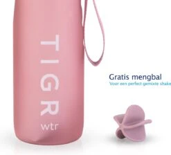 TIGR The Athlete - Drinkfles - Waterfles Met Fruit Filter - 1000ml - Rosé Goud - Met Mengbal Voor Shakes -Barbecues Verkoopwinkel 1200x1087 5