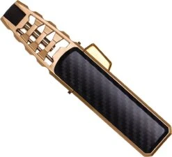 Merkloos Turbo Jetflame Aansteker - Gasbrander - Vuurwerk Torch - Crème Brûlée Brander - BBQ En Sigaren Aansteker - Windproof - Carbon Met Goudkleurige Metalen Behuizing -Barbecues Verkoopwinkel 1200x1094 1