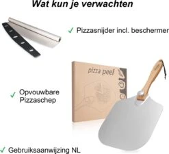 Pizzaschep – Inclusief Pizzasnijder – Opvouwbaar – Pizzaspatel – Pizza Schep – Taartschep – 30cm - Qwality -Barbecues Verkoopwinkel 1200x1095 3