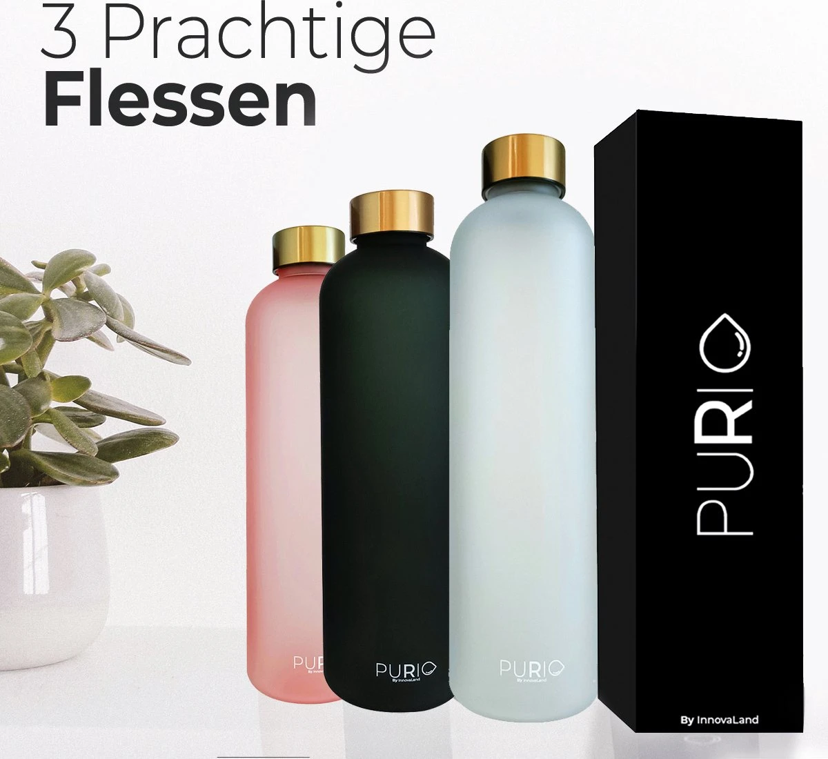Innovaland Luxe Motivatie Waterfles Roze 1 Liter Drinkfles - BPA Vrij - Volwassenen - Kinderen - Cadeau - Fitnes- Geschenk - Cadeautjes 5 Innovaland Luxe Motivatie Waterfles Roze 1 Liter Drinkfles - BPA Vrij - Volwassenen - Kinderen - Cadeau - Fitnes- Geschenk - Cadeautjes - Afbeelding 5