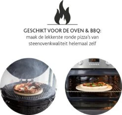 Boska Pizzasteen Deluxe - Voor Oven & BBQ - Knapperige Pizza's - Ø 29.5 Cm - BBQ Accessoires -Barbecues Verkoopwinkel 1200x1131