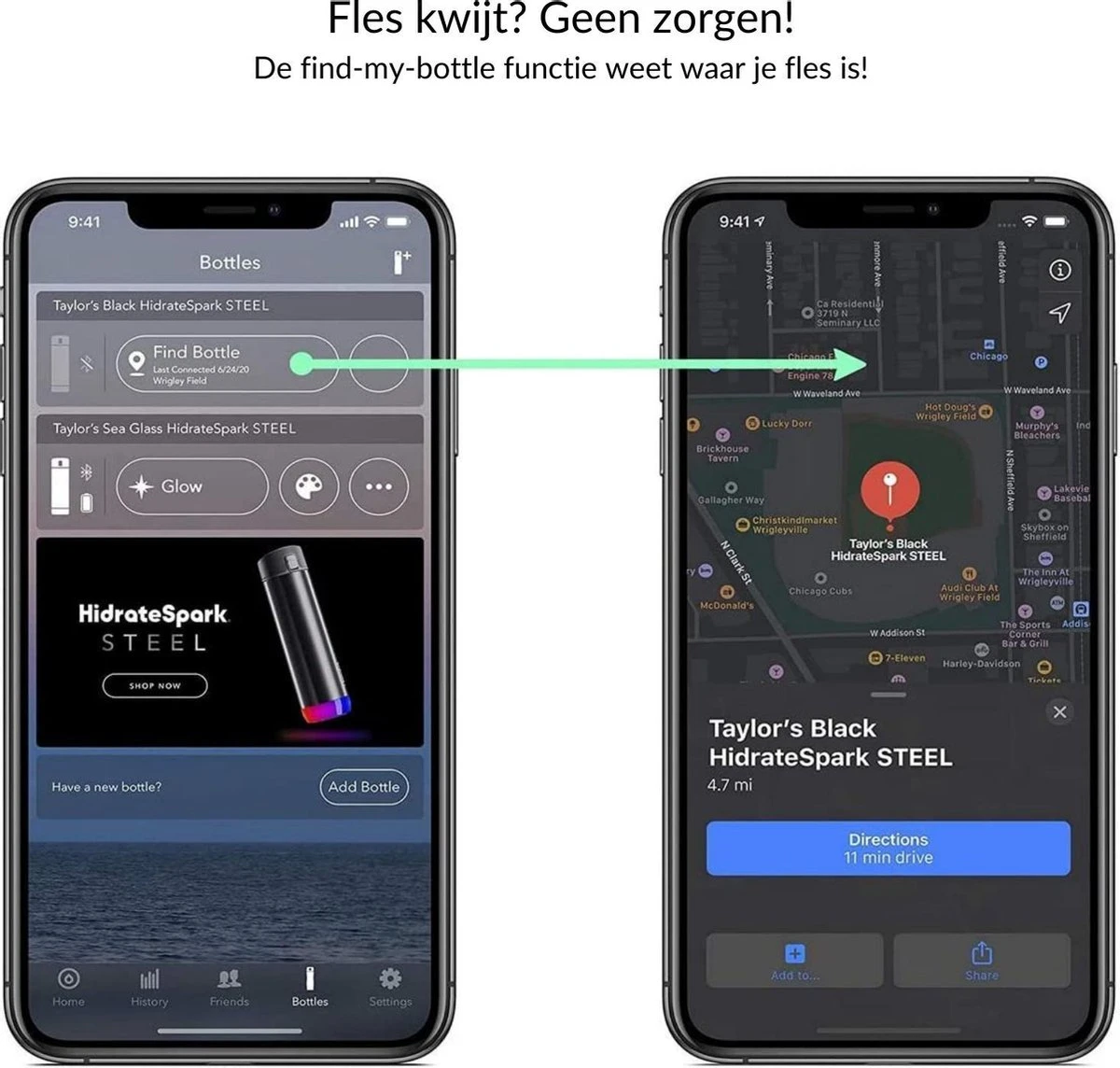 Hidrate Spark Straw Slimme Waterfles - Staal - 620ml - LED Verlichting - Zwart 6 Hidrate Spark Straw Slimme Waterfles - Staal - 620ml - LED Verlichting - Zwart - Afbeelding 6