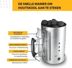 Kolen Starter GROOT - Brikettenstarter Met Veiligheidshandgreep - Snelstarter Voor Barbecue - BBQ Houtskool Starter -Barbecues Verkoopwinkel 1200x1146 2