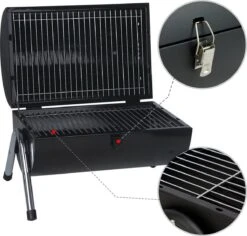 MaxxGarden BBQ - Houtskool Barbecue - Smoker Barbecue - Grilloppervlak (LxB) 38 X 52 Cm - Met Dubbel Grill Vlak - Zwart -Barbecues Verkoopwinkel 1200x1148