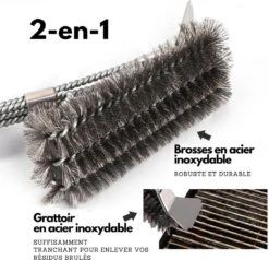 Gohh BBQ Borstel Met Schraper - Schoonmaakborstel - Barbecue Krabber Met Handige Bewaarzak 2 In 1 -Barbecues Verkoopwinkel 1200x1156 3