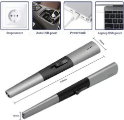 Allkinds Lange Elektrische Plasma Aansteker - USB Oplaadbaar - Vlamloze Elektrische Aansteker Voor Keuken, Kaars, BBQ Of Openhaard - Zwart - In- En Outdoor - Chique Design -Barbecues Verkoopwinkel 1200x1162 2