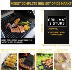 Saveur Royal® 35-delige Barbecue Gereedschapset In Roestvrij Staal - BBQ Grill Set Met Draagtas - Barbecuegerei-sets - Barbecue Accessoires Gereedschap - 35-delig 19 Saveur Royal® 35-delige Barbecue Gereedschapset In Roestvrij Staal - BBQ Grill Set Met Draagtas - Barbecuegerei-sets - Barbecue Accessoires Gereedschap - 35-delig -Barbecues Verkoopwinkel 1200x1162 3