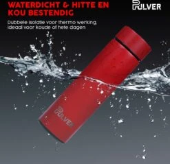 Pulver- Drinkfles - Smart - Temperatuur Meter - Dubbel Geïsoleerd - Drinkfles Kinderen & Volwassenen - Drinkflessen - Rood -Barbecues Verkoopwinkel 1200x1162 9