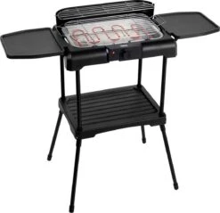 Princess 112250 Elektrische BBQ Met Zijplanken - BBQ - 40x25cm - Met En Zonder Statief Te Gebruiken - Met Zijplankjes - Ook Te Gebruiken Als Tafelgrill - 2200W -Barbecues Verkoopwinkel 1200x1163 1