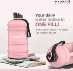 HYDRATE 2,2 Liter Sportfles - Duurzaam En Extra Sterk - BPA Vrij - Ideaal Voor: Sportschool, Dieet, Bodybuilding, Buitensport, Wandelen En Kantoor - Grote Waterfles (Mat Roze) -Barbecues Verkoopwinkel 1200x1164 6